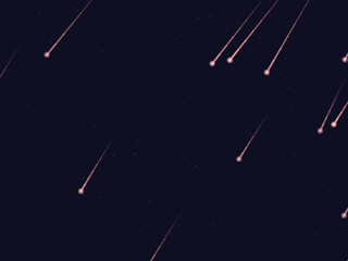 Bright Meteor Streaks Space Astronomy Background © iushakovsky