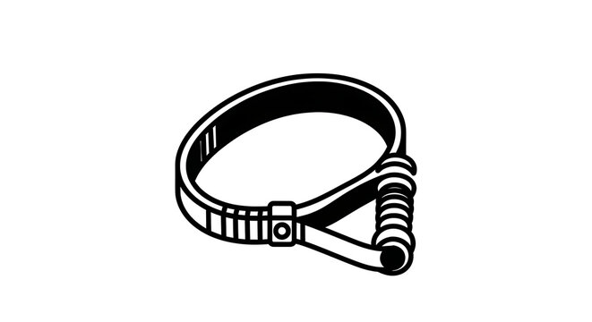 Vector icon of a hose clamp or worm gear clamp