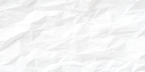 Fototapeta premium Crumpled white paper texture background with creases and folds