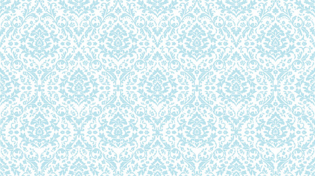 Delicate light blue damask pattern texture suitable for backgrounds and design projects.