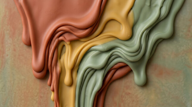 Abstract liquid paint texture with flowing vibrant colors creating a dynamic and artistic visual effect