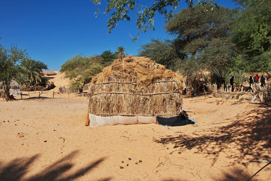 Small village of Tawareg in Sahara desert, Mauritania, West Africa