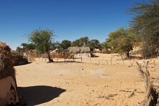 Small village of Tawareg in Sahara desert, Mauritania, West Africa