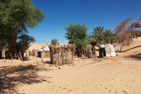 Small village of Tawareg in Sahara desert, Mauritania, West Africa