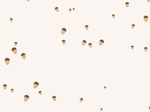 Scattered Oak Nuts Forest Seasonal Background