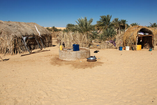 Small village of Tawareg in Sahara desert, Mauritania, West Africa