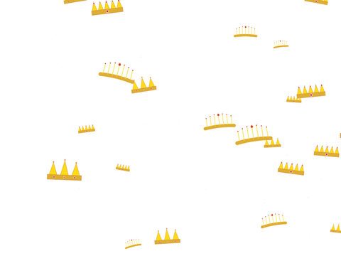 Elegant Gold Tiaras Princess Party Pattern Design