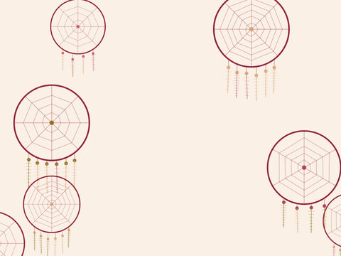Boho Dreamcatcher Feather Pattern Design