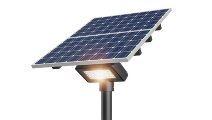 Solar panel street lamp with bright LED light © Alaric