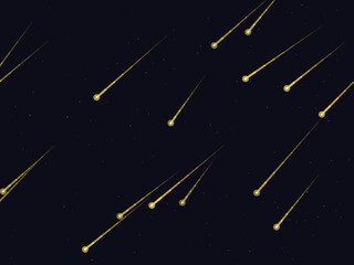 Falling Stars Comet Trails Dark Sky Pattern © iushakovsky