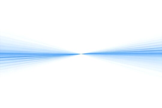 Abstract Blue Light Rays on White Background