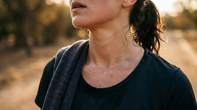 Elegant woman neck and collarbone close-up, natural beauty and graceful feminine portrait