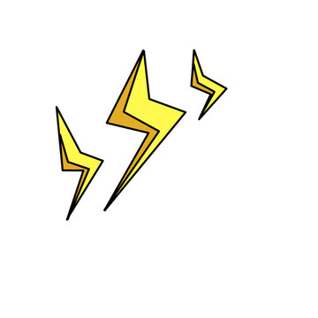 simply catoon lightning