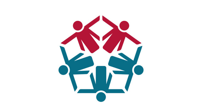 Diverse team collaboration, community, unity, connection, people holding hands in circle