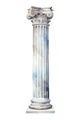 Naklejka premium Architecture column pillar white background.