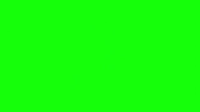 Animated shower head icons with falling water drops isolated on a bright green screen background.