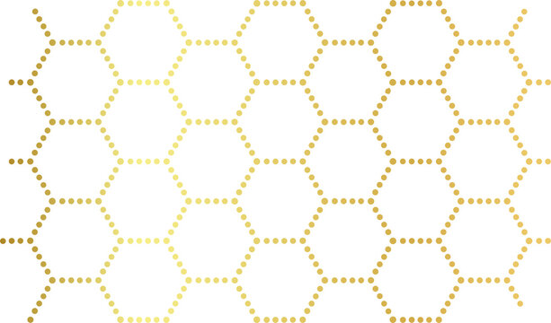 Seamless Golden Honeycomb Pattern