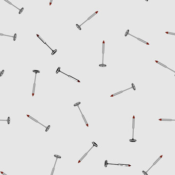 seamless pattern healthcare reflex hammer cartoon. instrument testing, response assessment, clinical neurological healthcare reflex hammer sign vector