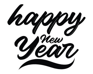 Obraz premium Happy new year lettering text for Happy New Year. Vector illustration