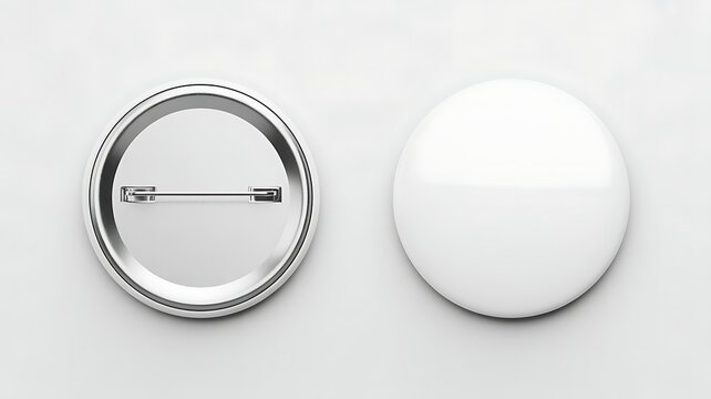 Minimalist silver bar pin back with clip closure