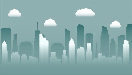 evolution of skyline building banner architecture of modern era © starlineart