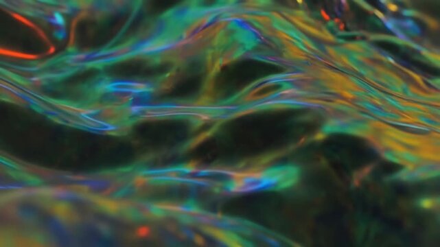  Luxury molten glass shapes morphing slowly with holographic reflections and soft ambient lighting, premium abstract motion background