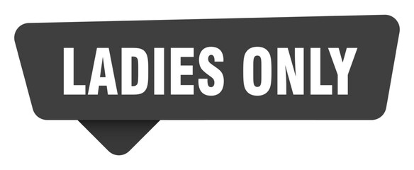 Obraz premium ladies only black sign isolated on transpatent background. ladies only sticker