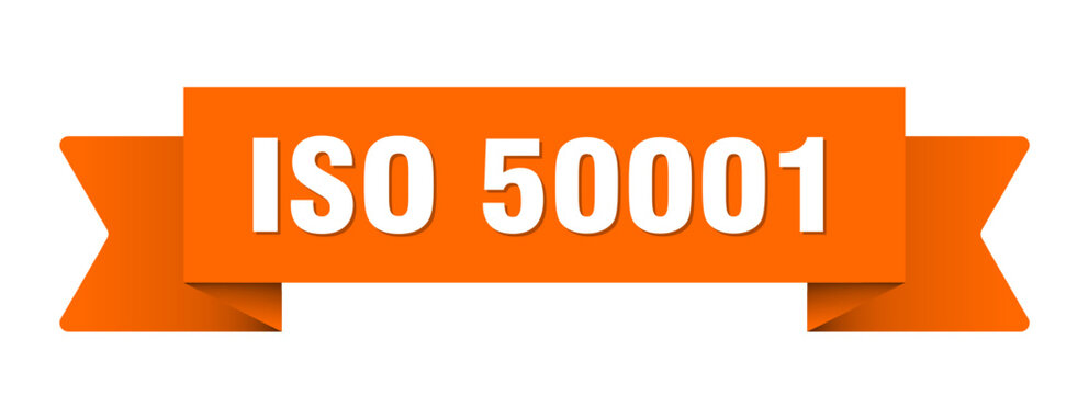 iso 50001 ribbon isolated on transparent background. iso 50001 ribbon
