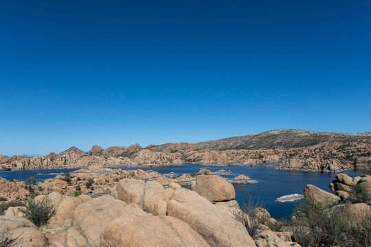 Expansive view of Watson Lake and Granite Dells