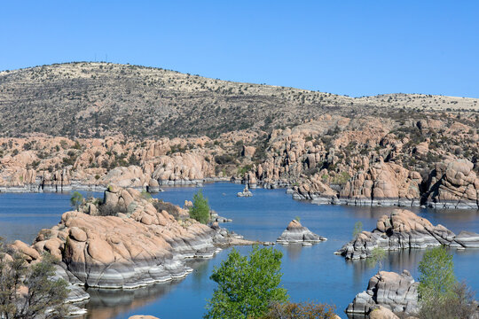 Exploring Watson lake with unique boulder rock dells