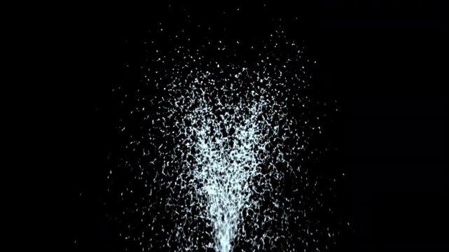 water fountain isolated alpha matte.particle transition.