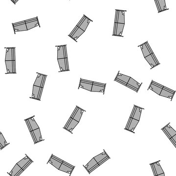 pattern Black wrought iron gate providing security and entrance to properties, featuring decorative scrolls and vertical bars on a clean white background, creating a sturdy barrier graphic element