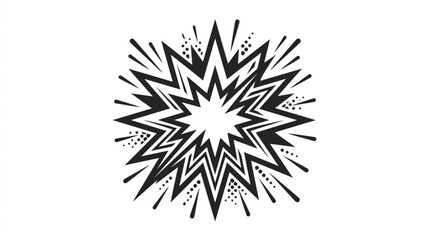 Explosion Burst Graphic Element. © riki