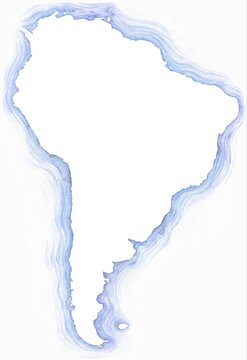Outline map of South America