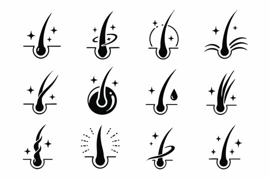 Eyelash, makeup, beauty icons, 12 black vector graphics, mascara, cosmetics symbols, beauty tools