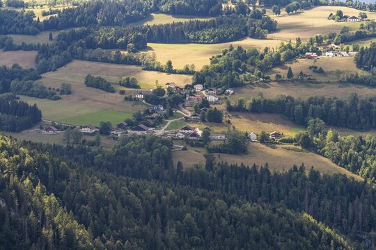 The village of Le Pissoux, Villers-le-Lac, France