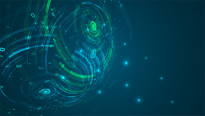 Fototapeta premium Abstract big data visualization. Science globe network data. Graphic concept for design