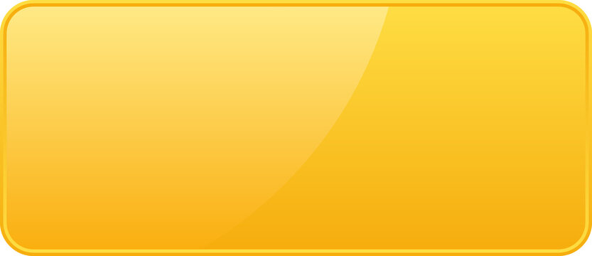 Yellow Label Frame Button Illustration