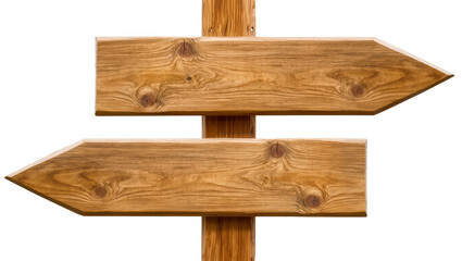 Wooden directional signpost with two arrow shaped planks © Lysander