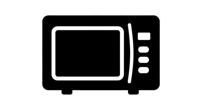 oven, microwaveicon, microwaveoven, appliancesilhouette, kitchenappliance, microwave, cooking, heating, household, kitchen, electronics, foodpreparation, minimalist, icon, vector, illustration, isolat