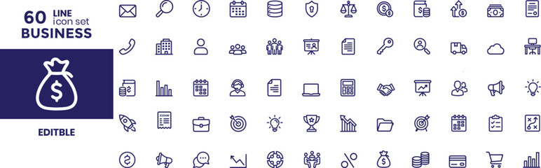 Energy efficiency icon set. Editable line icons. Containing energy saving, electricity, sustainability, light bulb, consumptBattery line icon set editable vector graphics for energy and power concepts © Sajminnahar