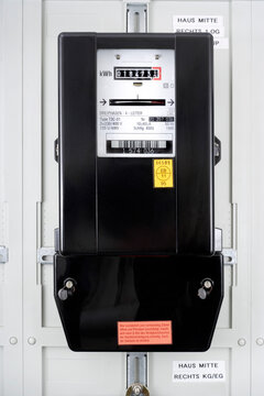 Germany, electricity meter, close-up