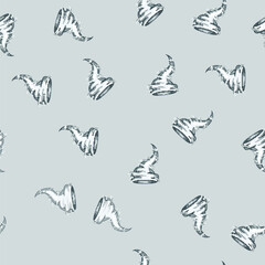 Fototapeta premium seamless pattern disaster tornado cartoon. destruction cloud, thunderstorm clouds, wind hurricane disaster tornado sign vector