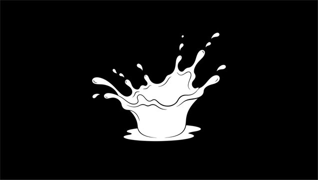 para goblet en todos, milk splash crown, Splash Crown Logo vectors, Milk Splash Crown Concept. Vector Illustration. stock illustration, crown symbol, vector, design, illustration, water, black, tech