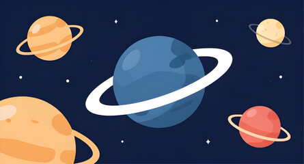galaxy, ringedplanets, outerspace, planets, cosmos, universe, celestial, astronomy, orbit, saturnlike, stars, cosmic, futuristic, spacebackground, vector, illustration, fantasy © zpixel