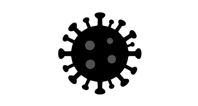 virussilhouette, virusicon, pathogen, germ, microbe, bacteria, infection, disease, microorganism, medical, healthcare, biohazard, contamination, silhouette, vector, illustration, isolated
