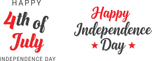 Happy 4th of july and independence day greeting cards © Manik Mia