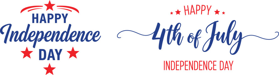 Happy 4th of july and independence day greeting cards © Manik Mia