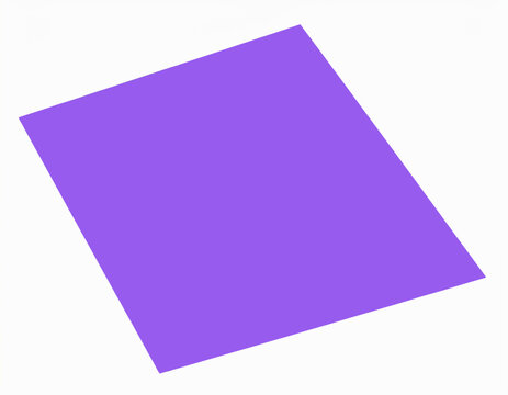 A solid purple parallelogram angled against a white background