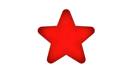 Obraz premium Red star shape isolated on white background